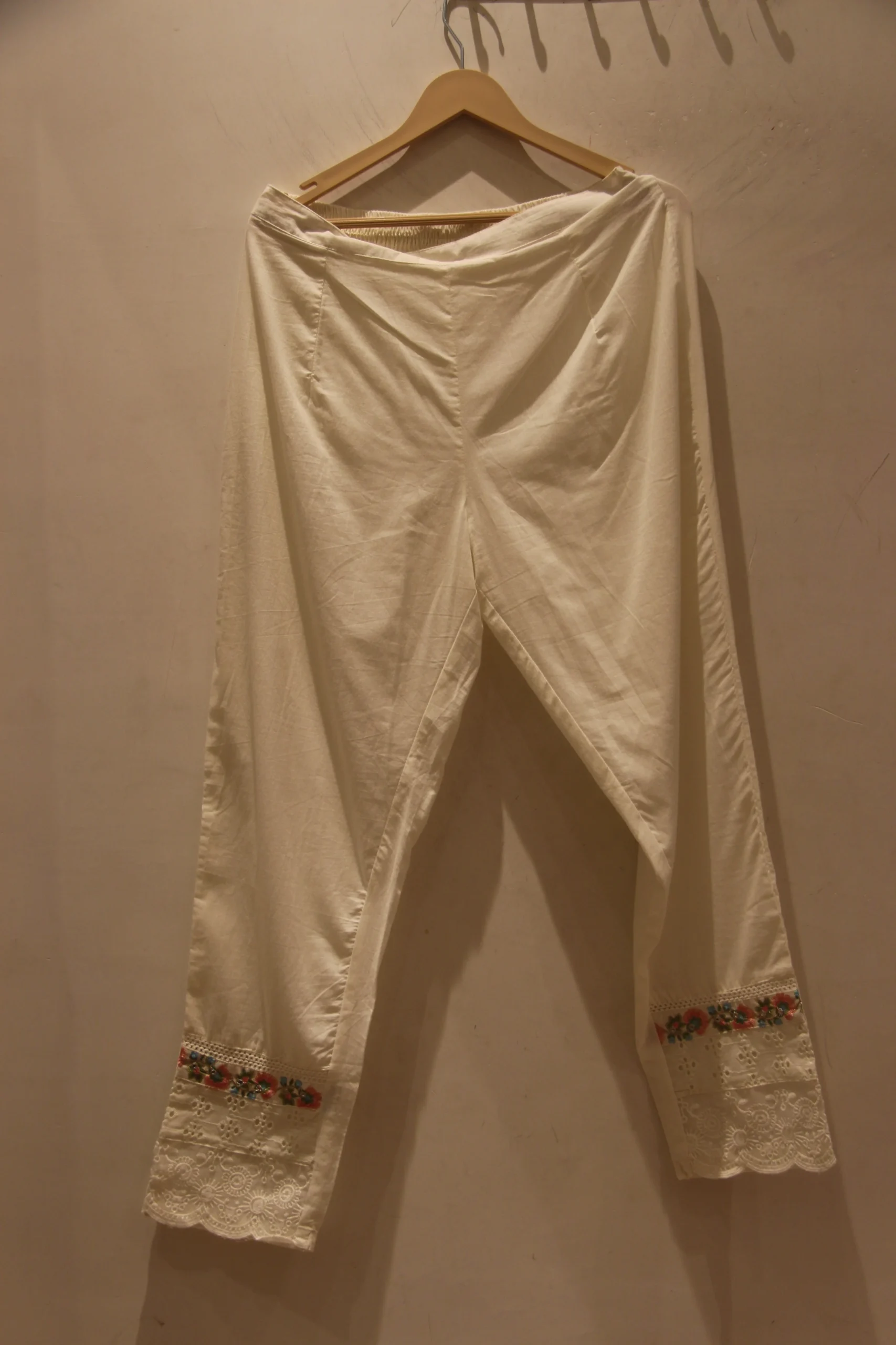 Ivory Meadow – Off White Woven & Embroidered Cotton Suit - Image 7
