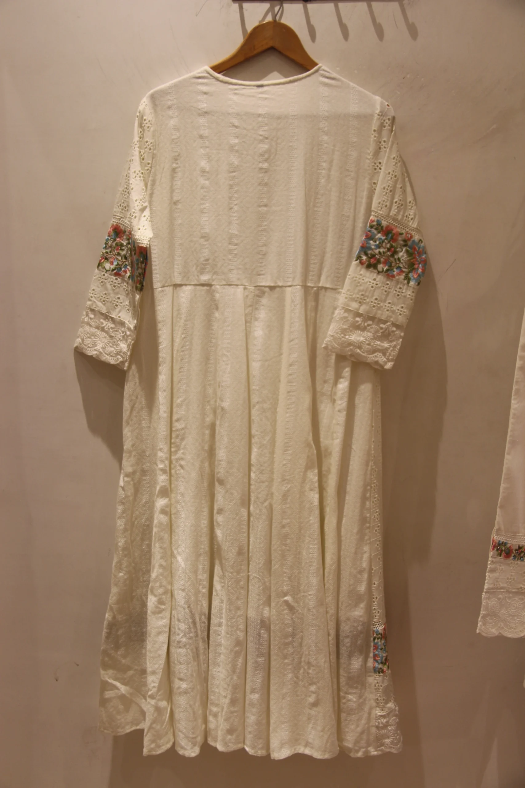 Ivory Meadow – Off White Woven & Embroidered Cotton Suit - Image 5