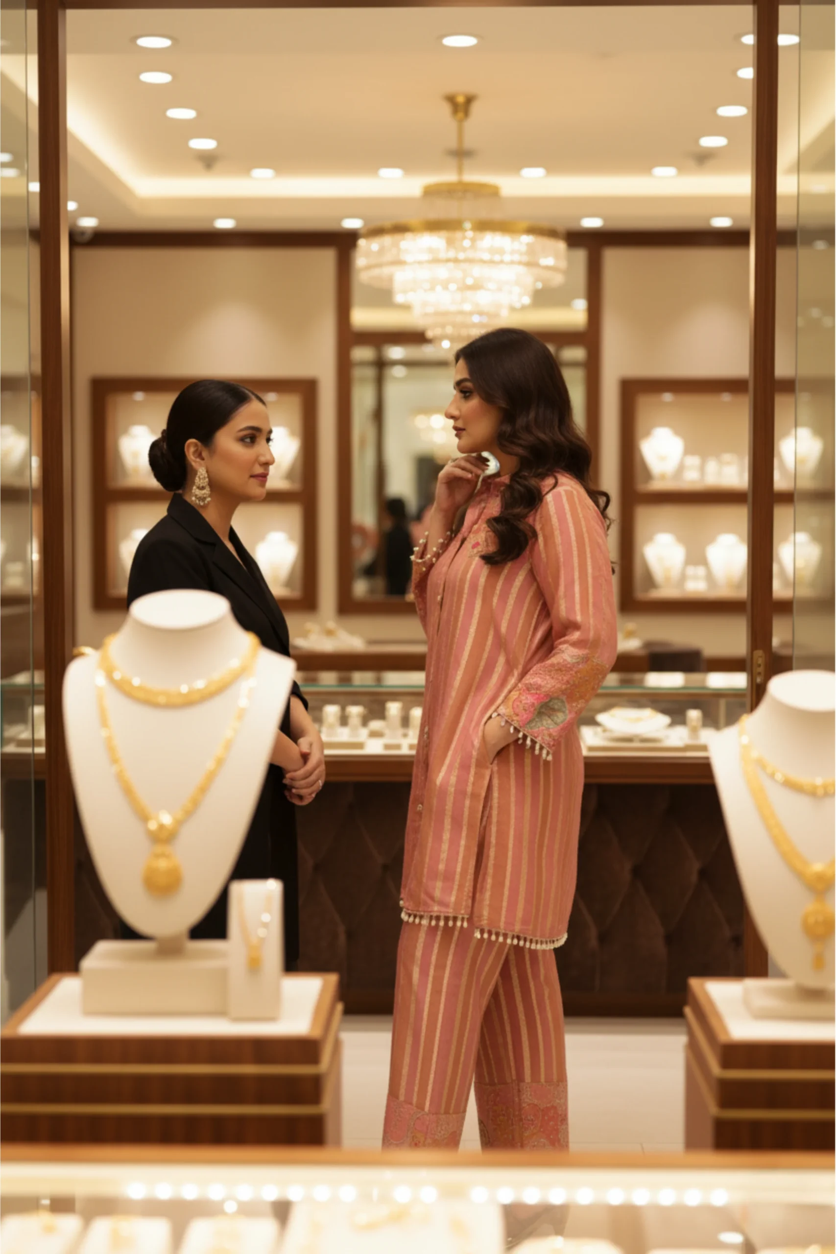 Blush Royale – Peachish Pink Embroidered Fancy Co-Ord Set - Image 2