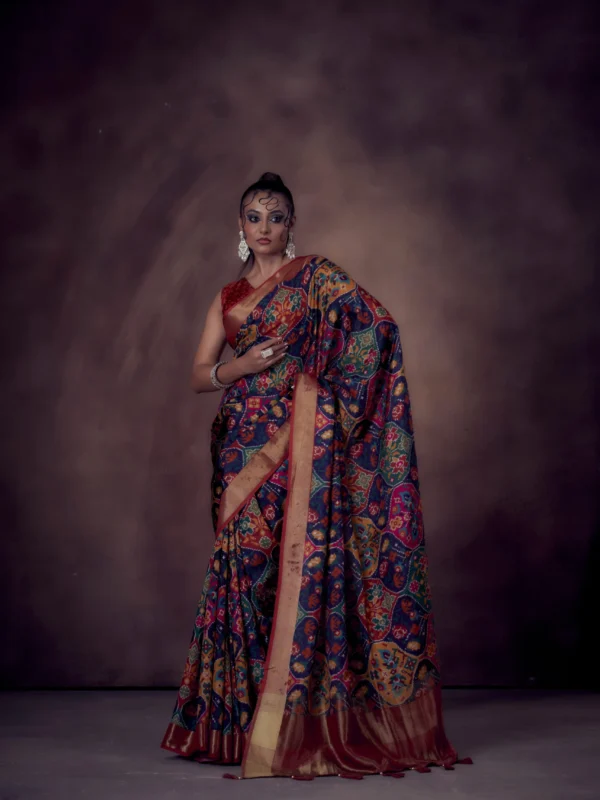 royal-navaratna-moonga-tussar-saree-patola-print-zari-border