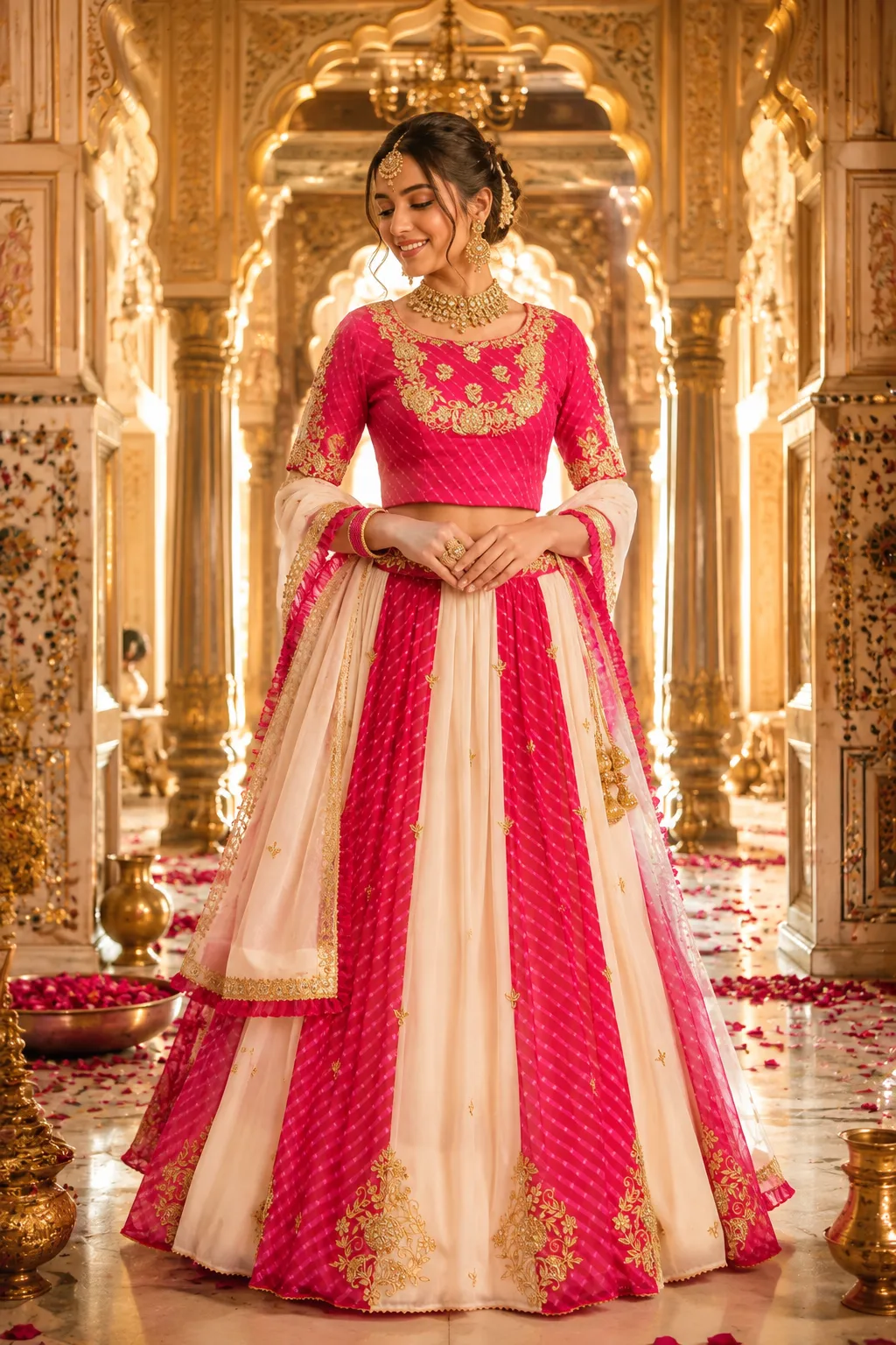 georgette-leheriya-lehenga-gota-patti-work