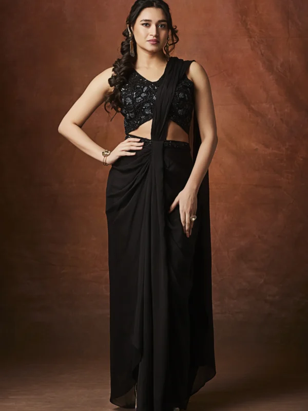 black-designer-draped-saree