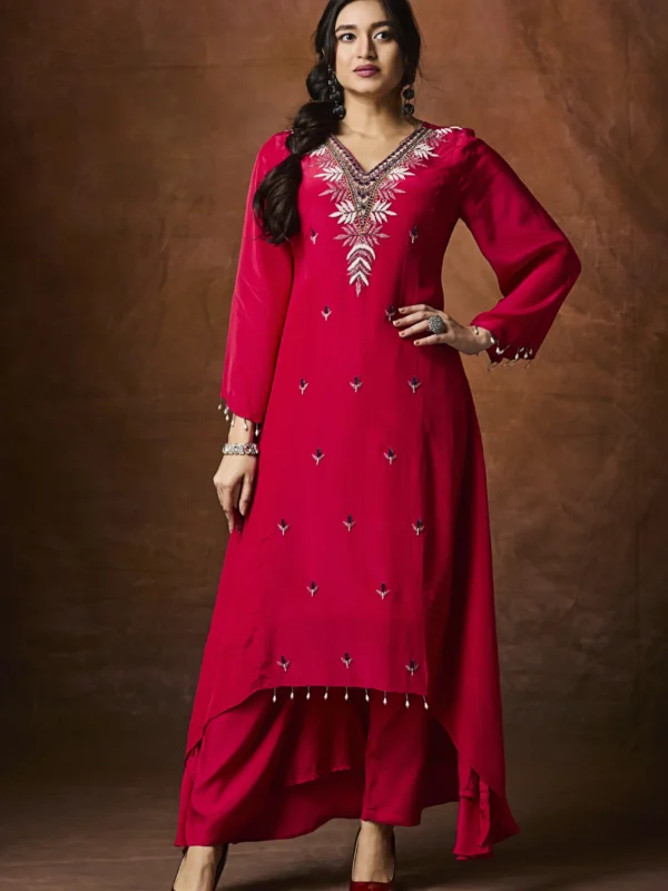 designer-red-palazzo-suit