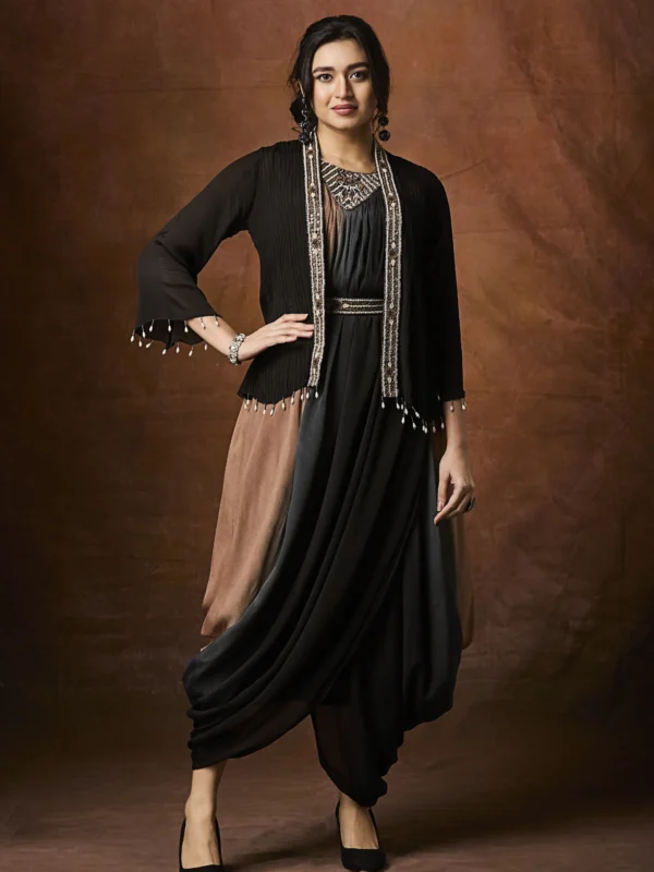 noir-aabha-draped-indo-western-jacket-dress