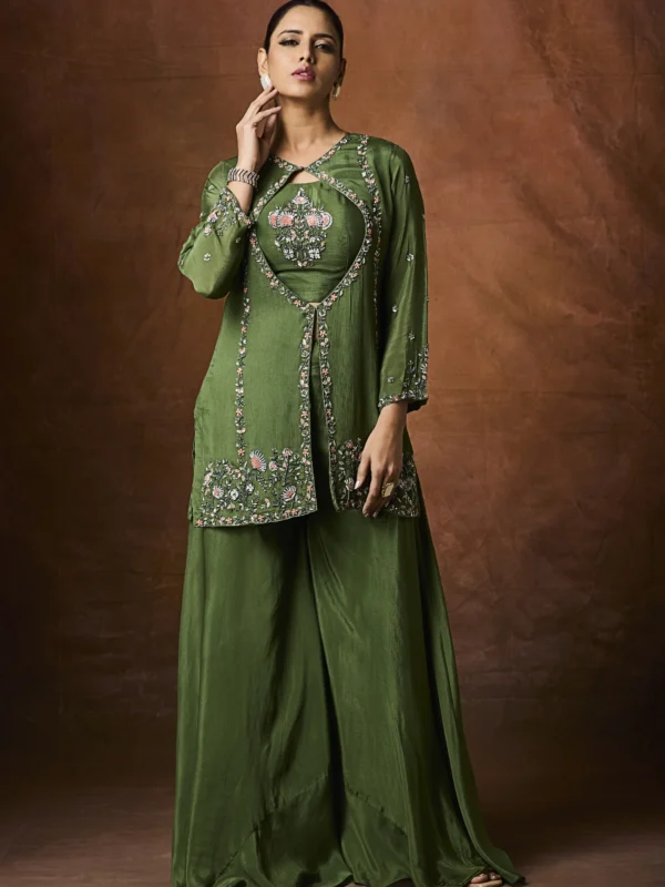 forest-green-embroidered-jacket-style-indo-western-ensemble