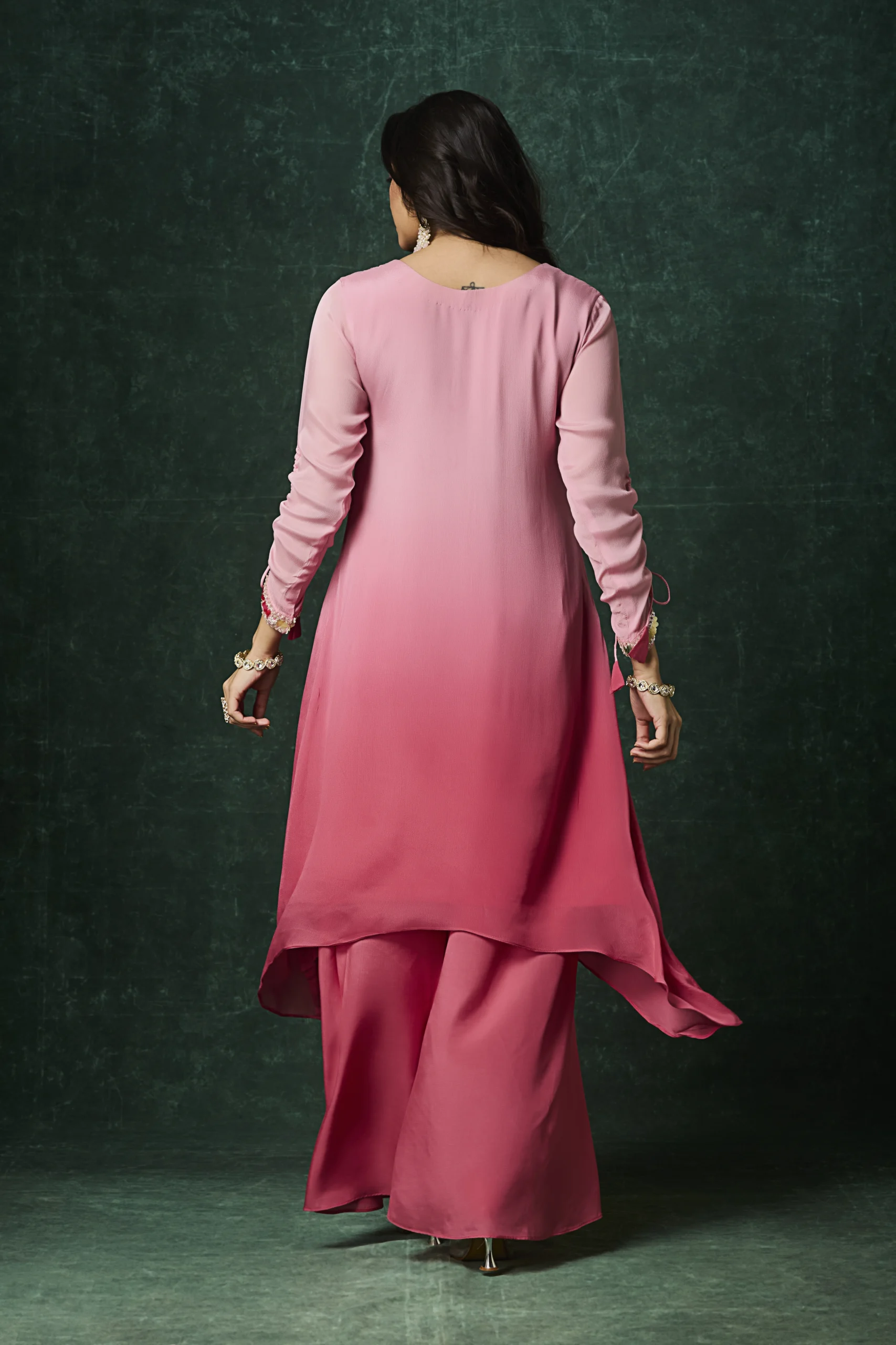 Blush Raga Embroidered Indo-Western Palazzo Set - Image 5