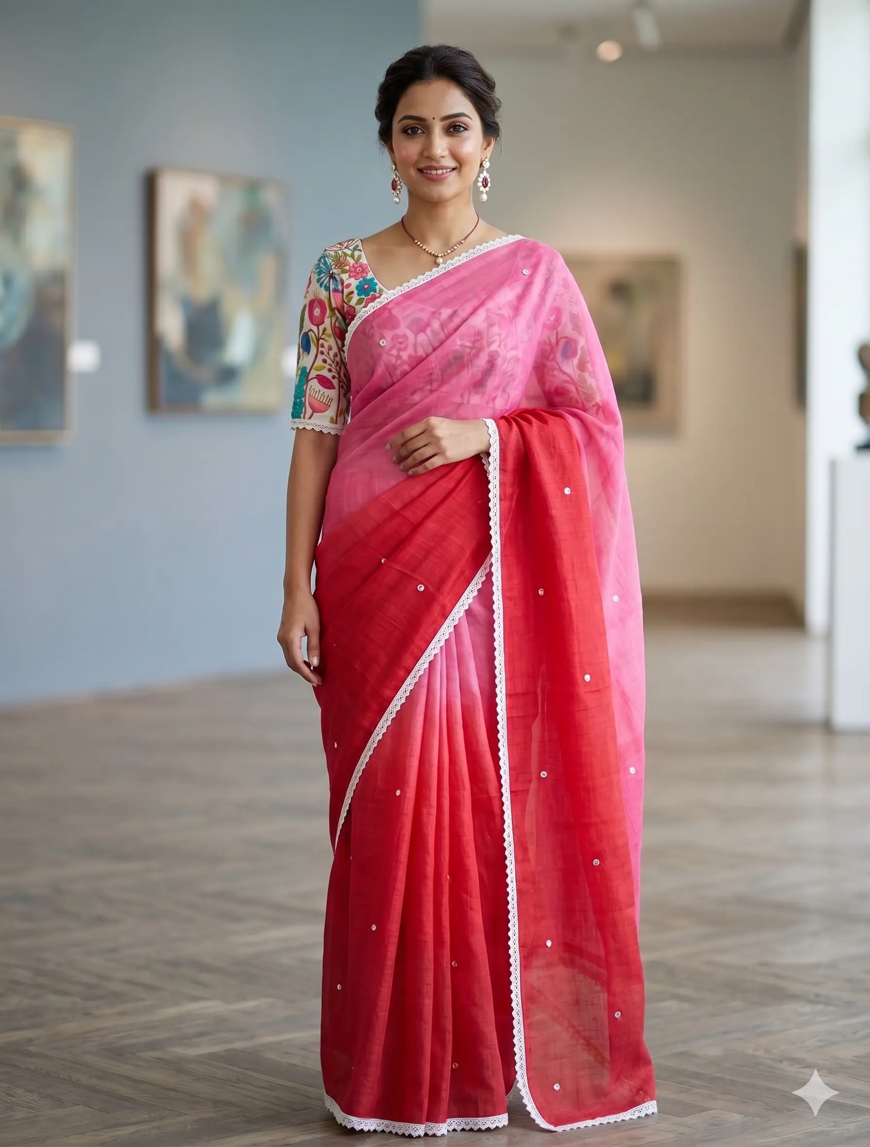 rose-ombre-linen-cotton-designer-saree