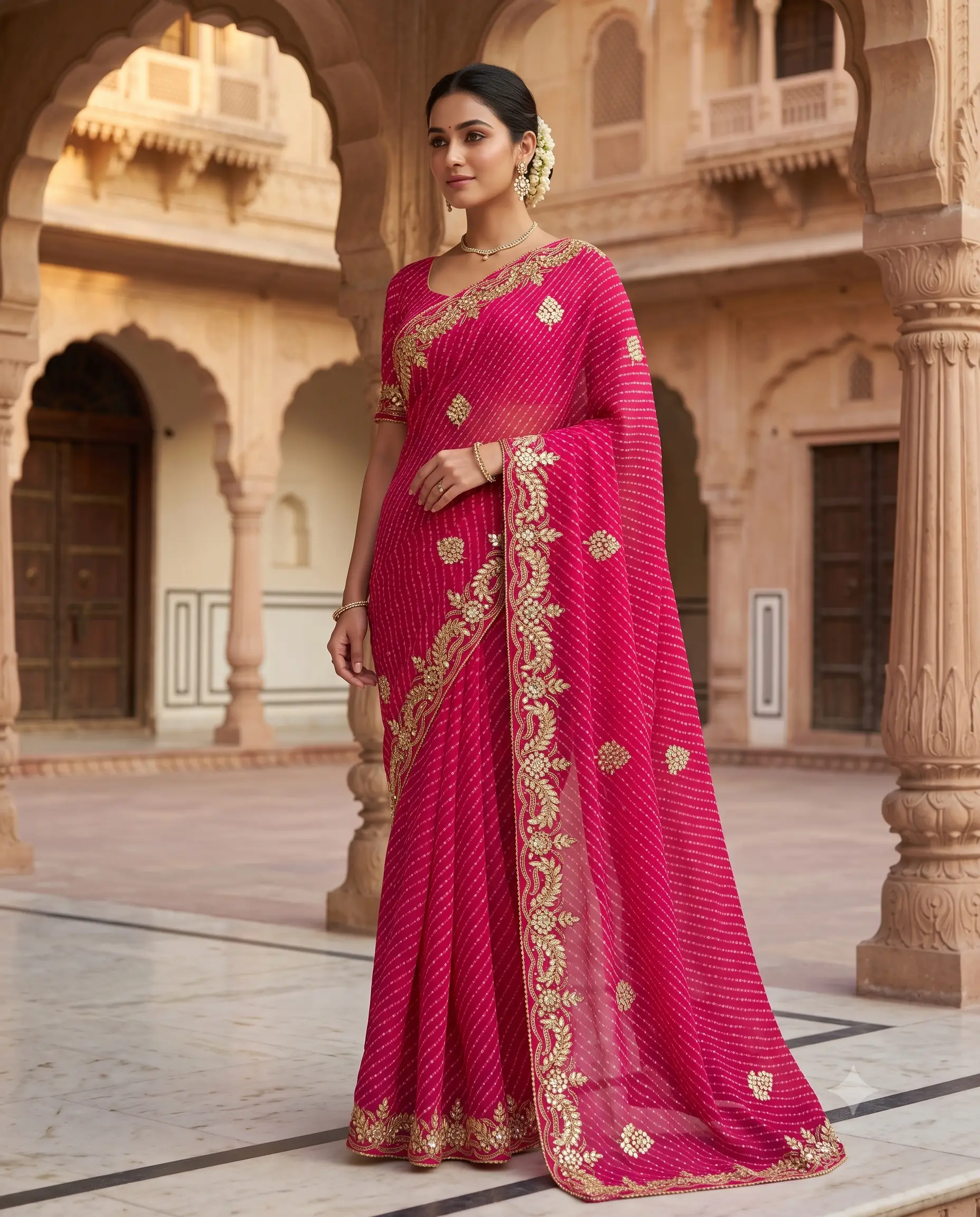 traditional-mothra-art-georgette-saree-with-gota-patti-work-2