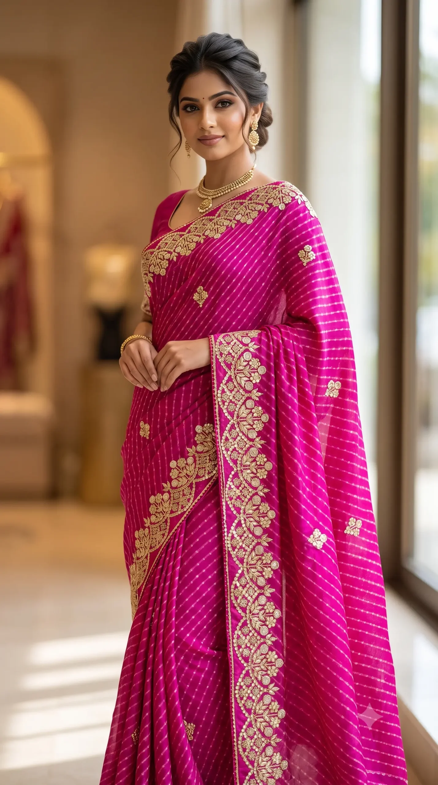 pure-georgette-rani-mothra-gota-patti-embroidered-border-saree-2