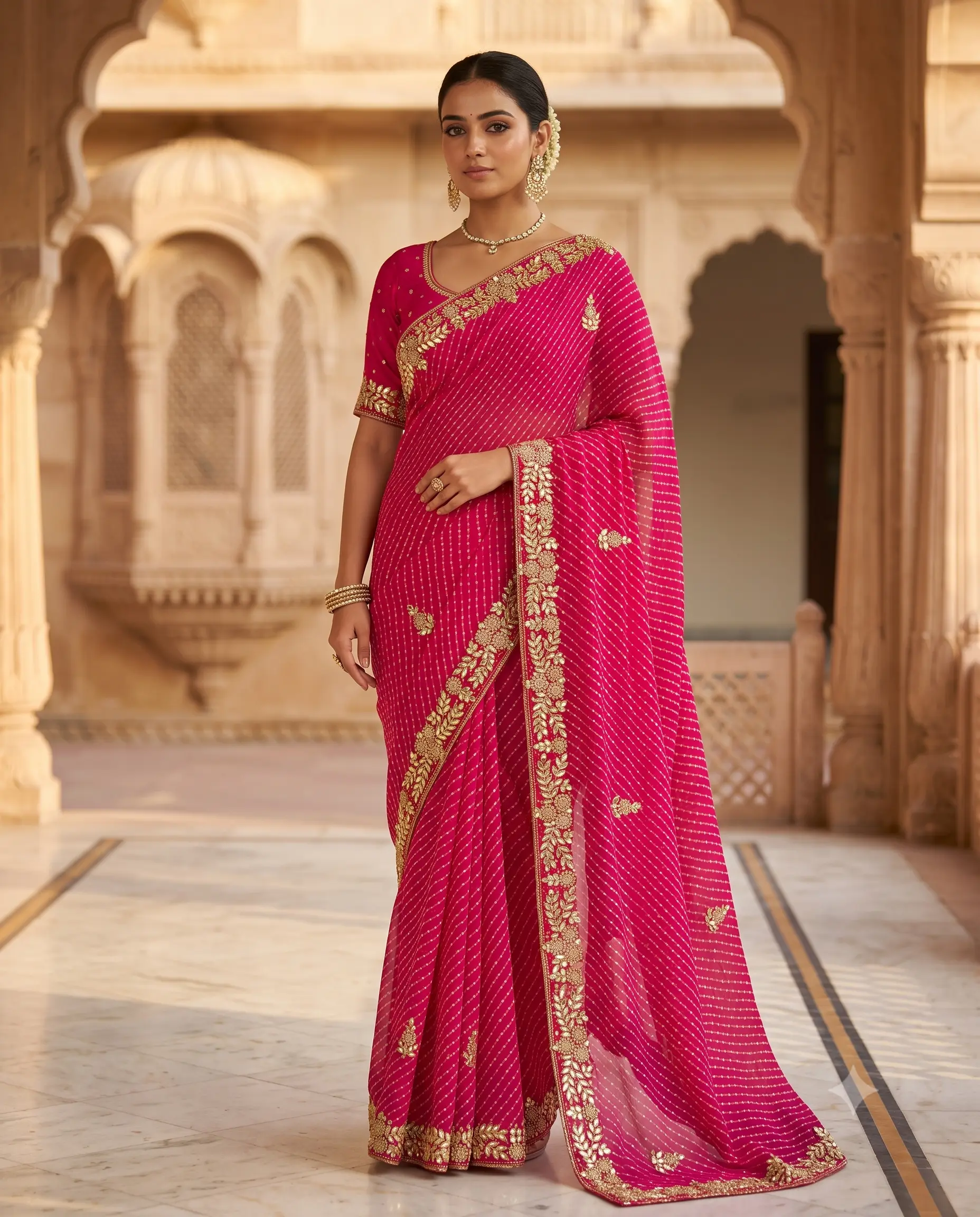 traditional-mothra-art-georgette-saree-with-gota-patti-work-4