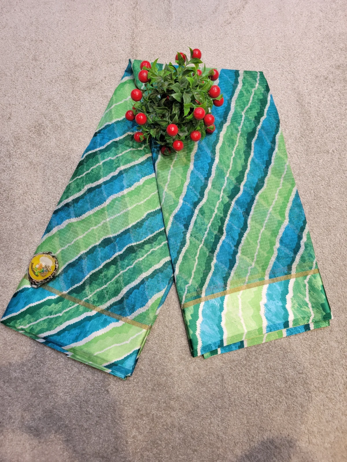 GREEN MULTI LEHARIYA FOLD