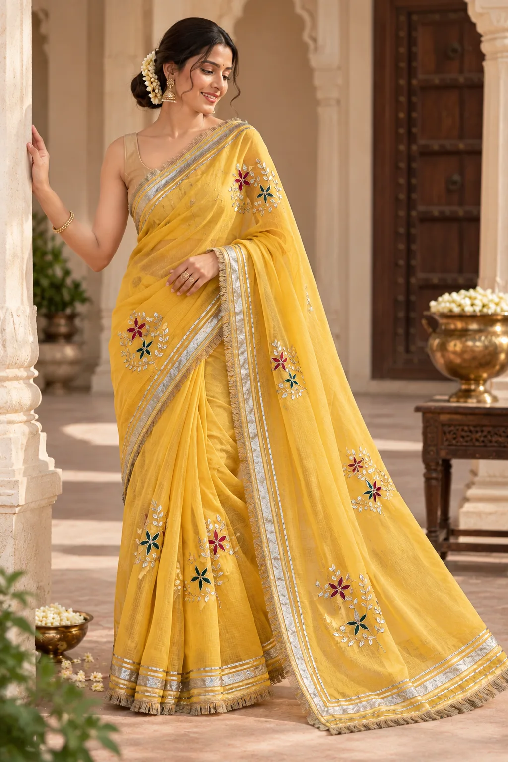 kota-doria-saree-kaccha-gota-lampi-border-sabyasachi-lace